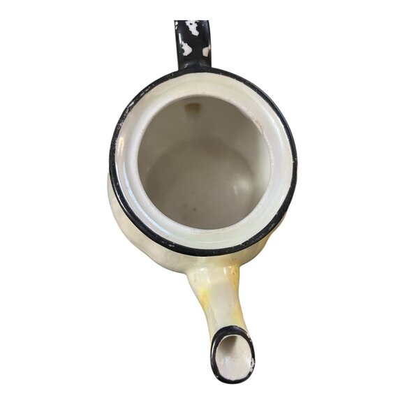 Vintage Czechoslovakia Lusterware Teapot – Cream & Yellow Iridescent Finish – Bl - Picture 6 of 10